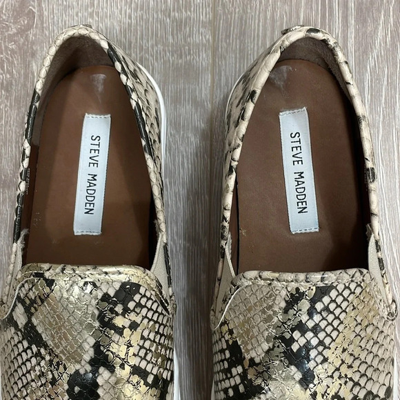 𝅺Steve Madden Safary Snakeskin Slip On Sneakers 9M - Picture 7 of 13